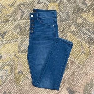 Ann Taylor Factory Button Fly Skinny Jeans Size 4